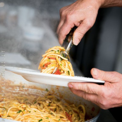 Italian pasta serving